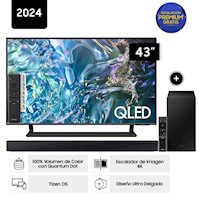 Televisor Samsung QLED Tizen OS Smart Tv 43 4K QN43Q65DAGXPE + Soundbar HW C450