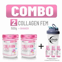 COMBO FITFEM - 2 COLLAGEN FEM 500 GR. FRUIT PUNCH + SHAKER