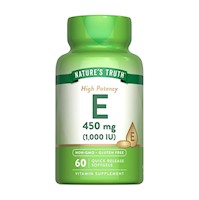 Vitamina E 450 mg 1,000 UI - 60 Cápsulas Blandas