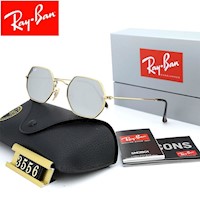 LENTES DE SOL RAYBAN OCTAGONAL  RB3556/ COLOR: GRIS ESPEJO