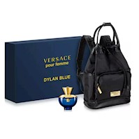 Set de regalo EAU de parfum Dylan Blue Pour Femme 100 ml y Mochila Versace