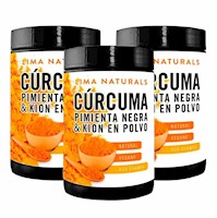 Cúrcuma Pimienta Negra Kion en polvo - 500g - Lima Naturals - Pack x 3