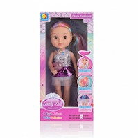 Set de Muñeca Cantante con Micrófono y Luces LED Multicolor 34cm Musical