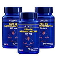 Ashwagandha KSM-66 60 Cápsulas Gusevit - Pack x 3