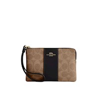 Cartera de Mano Coach Zip Aorund CW854 - Marron/Negro