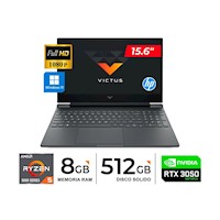 Laptop HP Victus15 RYZEN5 5600H FHD 8GB 512GB SSD 15.6" RTX 3050 4GB Windows 11