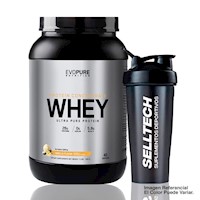 Proteína Evopure Whey Concentrate 3lb Vainilla + Shaker