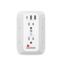 ENCHUFE INTELIGENTE CON 6 TOMAS + 2 USB TIPO-A + 1 USB TIPO-C 1480J