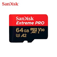 Memoria MICRO SD SANDISK EXTREME PRO 64GB de 200mb/s
