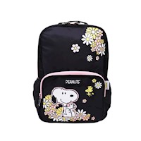 Mochila Escolar Snoopy Flowers