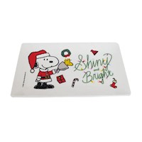 Plato Rectangular Shiny Bright Snoopy Colección Navideña