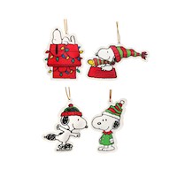 Set de Adornos Snoopy Navidad por 4 Und