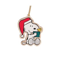 Adorno Colgante Snoopy Navidad 12 cm de Madera