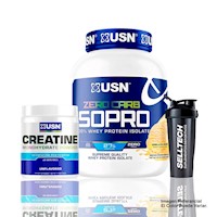 Pack Iso Pro 4lb Vainilla + Creatine Usn 300gr + Shaker