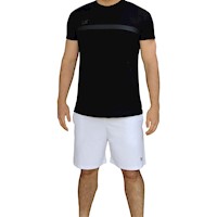 Short deportivo largo hombre Revati FT19-SH-M8 Blanco