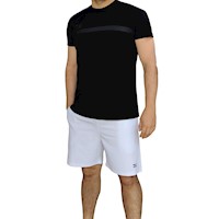 Short deportivo largo hombre Revati FT19-SH-M8 Blanco