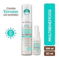 Be Natural Combo Desenredante Multibeneficios Virgin Coconut 200ml+50ml