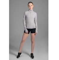 Polera Deportiva con Cierre Medio Cool Gray