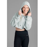 Polera Crop con Capucha para Mujer Mint