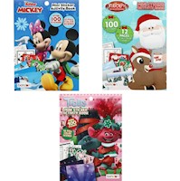 Packx3 Libro de actividades Navideño Mini con Stickers