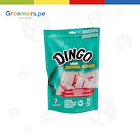 Snack Dingo dental - Huesos de cuero natural con pollo - raza pequeña 7 und