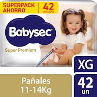 Pañal Babysec Super PremiumTalla XG  42 un