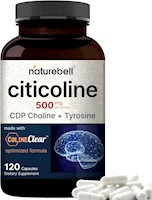 Citicolina 500mg Cdp Colina Naturebell 120 Capsulas