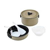Set Ollas Aluminio Camping 2 Piezas