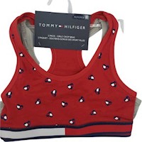 Packx2 Top para Niña Tommy Plomo y Rojo