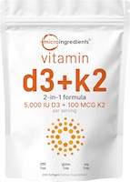 Microingredients - Vitamina D3+K2 300 cápsulas blandas