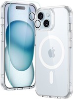 Juego de Fundas clásicas ESR para iPhone 15 plus (HaloLock) Clear