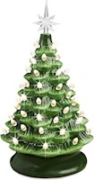 Árbol de Navidad de cerámica de 15 pulgadas