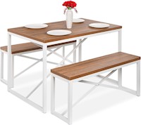 Juego de muebles de comedor de 3 pieza comedor con 2 bancos