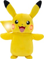 Pikachu Electric Charge: Peluche interactivo 10", luces, voz y Thunder FX