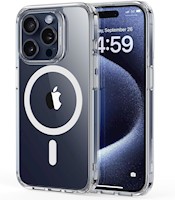 Juego de Fundas clásicas ESR para iPhone 15 Pro Max (HaloLock) Clear