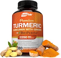 Turmeric Curcuma + Jengibre & Pimienta Negra 2250mg