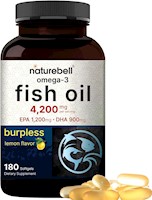 Fish Oil Omega 3 4200 Mg Aceite De Pescado 180 Softgels