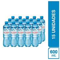 Agua SAN MATEO Sin Gas Paquete 15u Botella 600ml