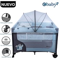 Cuna Corral Ebaby con Cambiador Happy Dream CELESTE 727-2