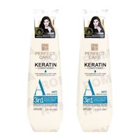 PACK 2 ACONDICIONADOR KERATINA 3 EN 1 520ML PERFECT CARE