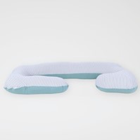 COJÍN MULTIFUNCIONAL - ALMOHADA DE EMBARAZO V.CEMENTO RAYAS
