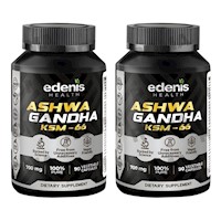 PACK 2 ASHWAGANDHA KSM-66 90 CÁPSULAS EDENIS HEALTH