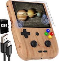 Juego portátil retro 128 GB , pantalla 4'' Android RG405V | Madera