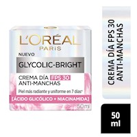 Crema Día Anti-manchas L'oréal Ácido Glicólico FPS30 50ml