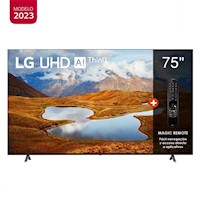 Televisor LG UHD 75” 4K Smart TV con ThinQ AI 75UR871C0SA (2023)