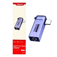 Adaptador Tipo C a Jack 3.5 mm para Auriculares Metal TRANYOO T-E20
