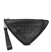 Cartera de Mano Prada de Cuero Granulado