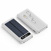 Cargador Power bank Demgel Carga Rápida 15000mAh Solar 4 en 1 Linterna Led