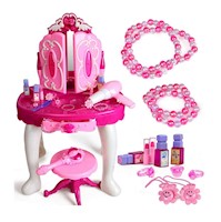 Set De Belleza Tocador Peinador Mágico Infantil