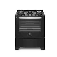 Cocina de Pie a Gas con 5 Quemadores Electrolux 76GS Negro